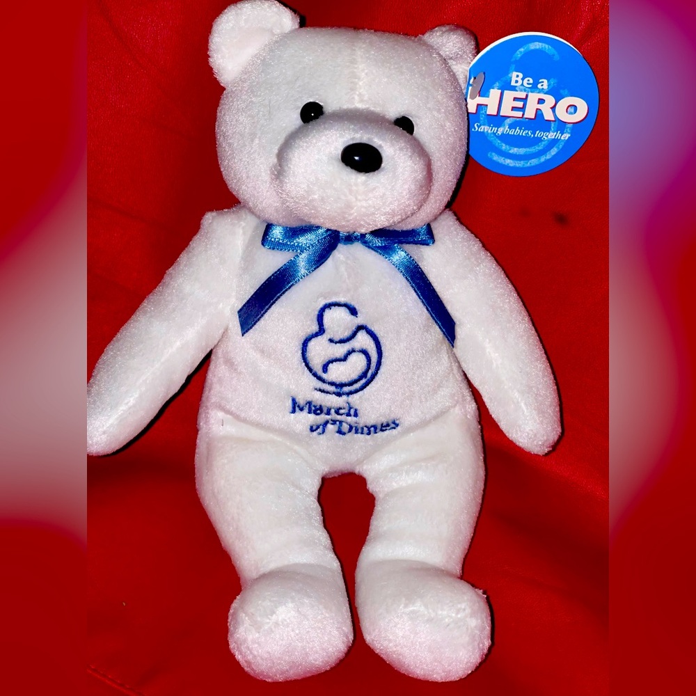 March of Dimes Walk America 2002 Limited Edition Bear. With Tags.